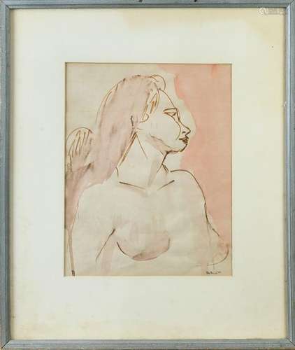 Drawing, Seated Nude