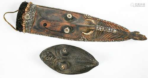 (lot of 2) Papua New Guinea Sepik River decorative mask