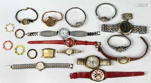 (Lot of 15) metal watches