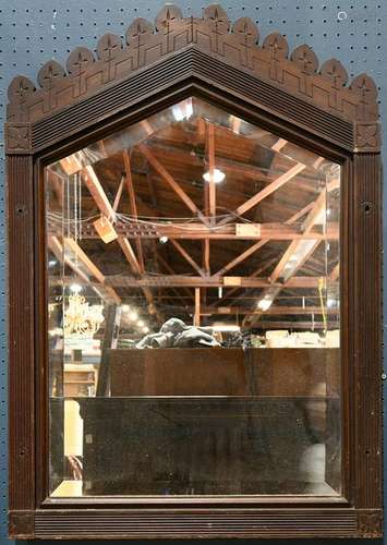 Victorian mahogany framed mirror