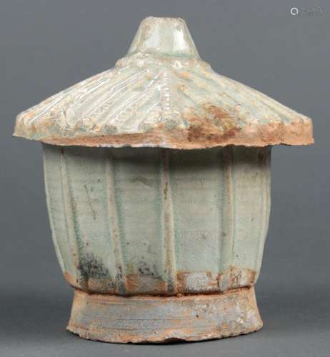 Chinese Celadon Ceramic Granary Form Jar