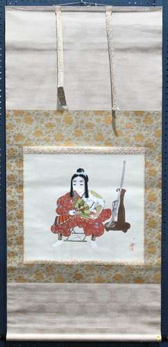 Japanese Hanging Scroll, Momotaro