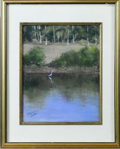 Pastel, Egret's Pause