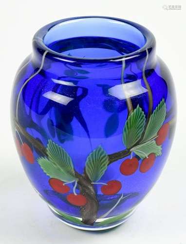 Orient and Flume art glass vase, 20th Century, of