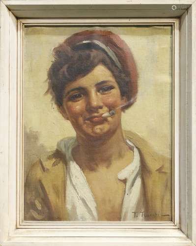 Panting, Portrait of a Boy Smoking