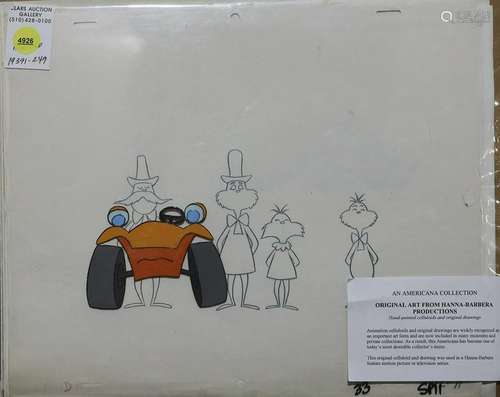 original cels and drawings from Hanna Barbera