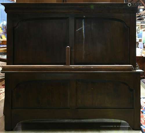 Contemporary headboard and footboard with rails