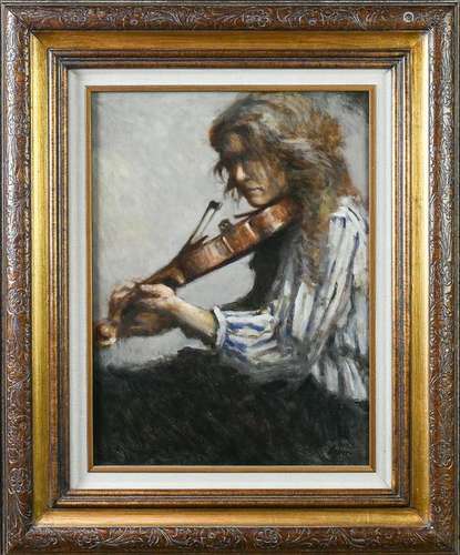 Painting, Lady Playing Violin