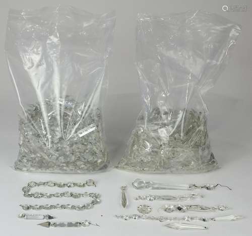 (lot of 2 bags)  Associated crystal prisms of different