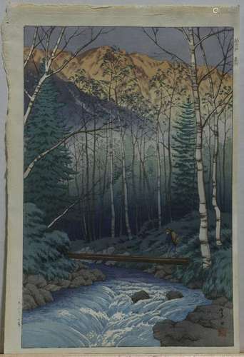 Japanese Woodblock Print,Takashi Ito