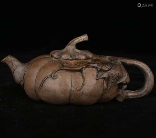 Carved Stone Tea Pot