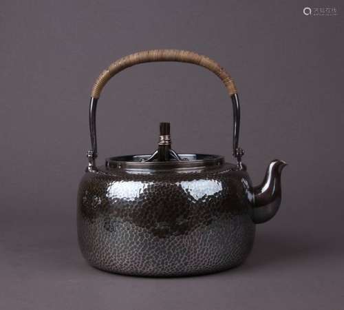 A Japanese Silver Tea Pot