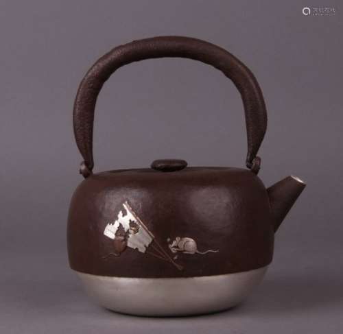 A Japanese Silver Tea Pot