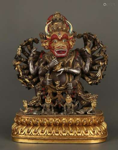 Gilt Silver Figure Of Vajrabhairava