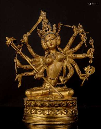 Gilt Bronze Figure Of Pratisara