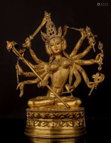Gilt Bronze Figure Of Pratisara
