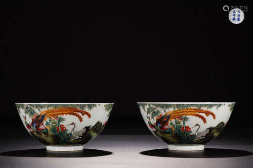 YONGZHENG MARK FAMILLE ROSE BOWLS