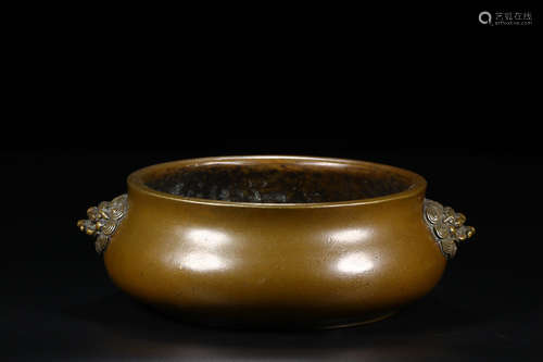 BRONZE DOUBLE-EAR CENSER