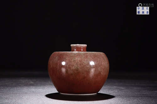 KANGXI MARK RED GLAZE ZUN VESSEL