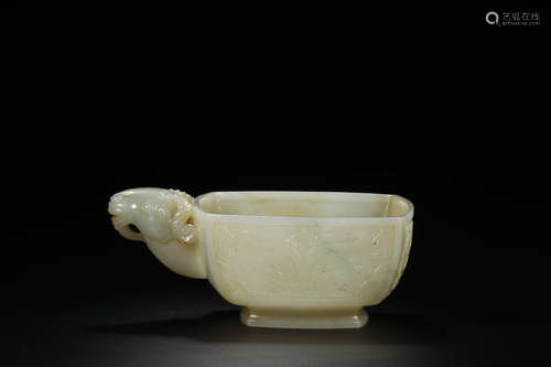 HETIAN JADE GOAT CUP