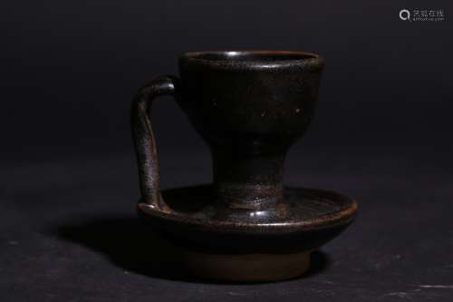 A Chinese Black Glazed Porcelain Wine Pot