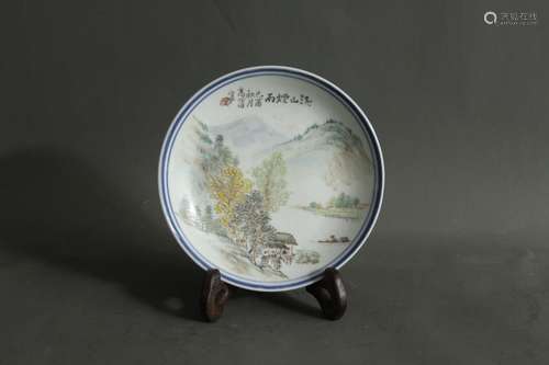 A Chinese Famille-Rose Porcelain Plate