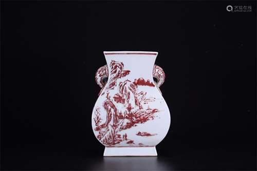 A Chinese Iron-Red Porcelain Vase