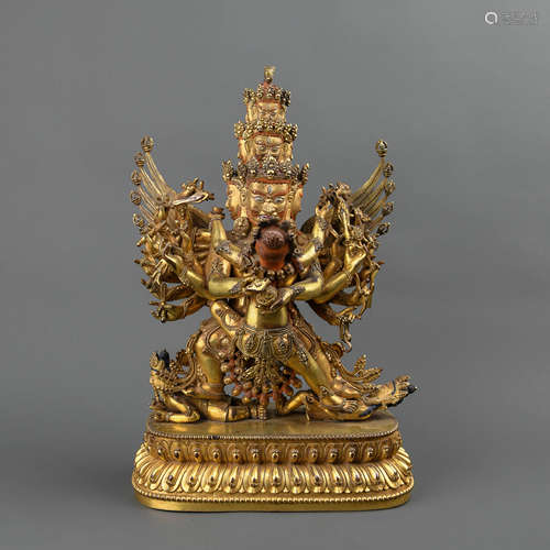 A Chinese Gilt Bronze Buddha