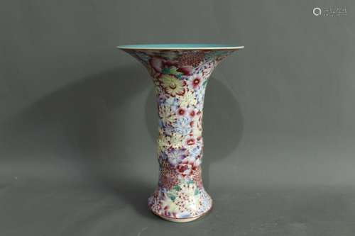 A Chinese Famille-Rose Porcelain Vase