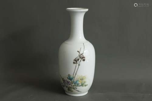 A Chinese Famille-Rose Porcelain Vase