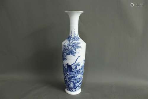 A Chinese Blue and White Porcelain Vase