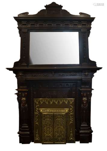 A European  Carved Hardwood Cabinet