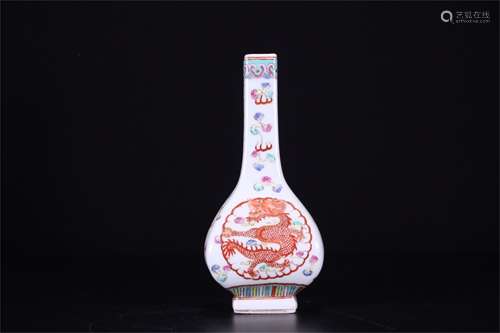 A Chinese Famille-Rose Porcelain Vase