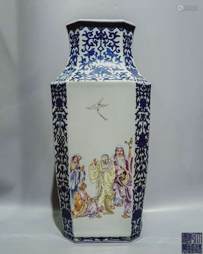 A Chinese Blue and White Dou-Cai Porcelain Vase