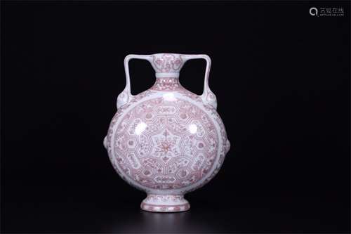 A Chinese Iron-Red Porcelain Vase