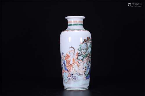 A Chinese Wu-Cai Porcelain Vase