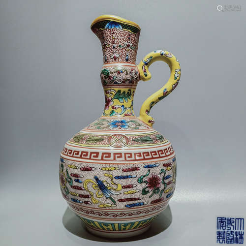 A Chinese Famille-Rose Porcelain Vase