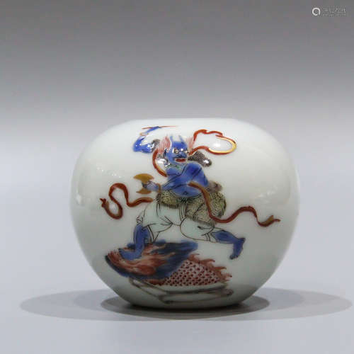 A Chinese Famille-Rose Porcelain Brush Washer