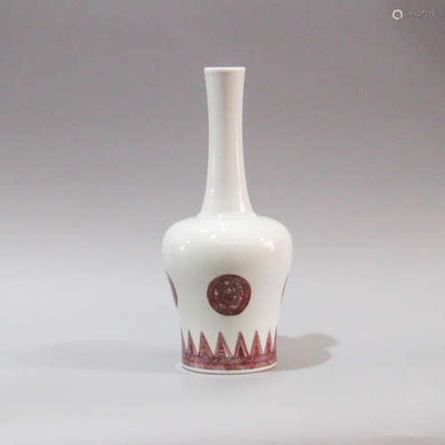 A Chinese Iron-Red Porcelain Vase