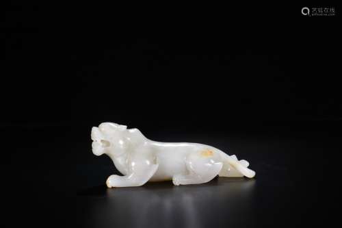 A Chinese Carved Jade Foo-Dog Docoration