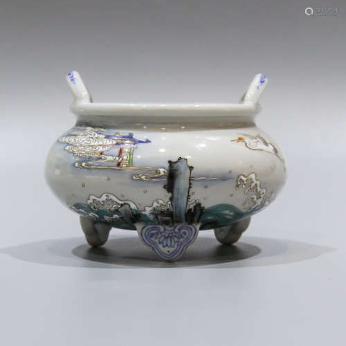 A Chinese Famille-Rose Porcelain Incense Burner