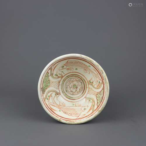 A Chinese Red and Green Porcelain Bowl
