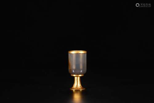 A Chinese Gilt Bronze Cup