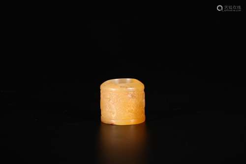 A Chinese Carved Jade Ring