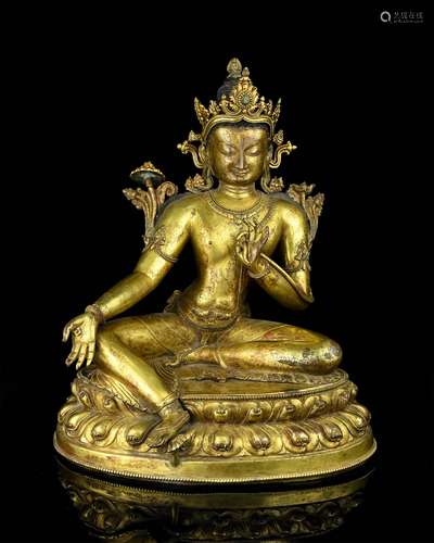 A Chinese Gilt Bronze Buddha