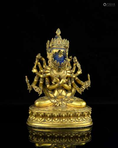 A Chinese Gilt Bronze Buddha