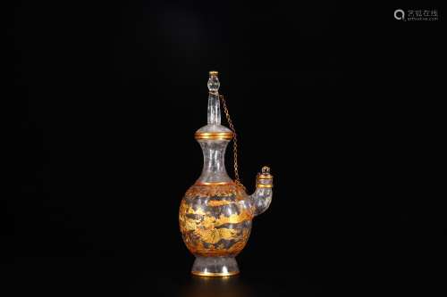 A Chinese Carved Crystal Vase