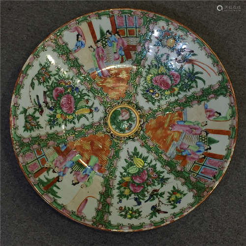 A Chinese Famille-Rose Porcelain Plate