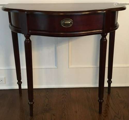 Regency Style Serpentine Front Console Table