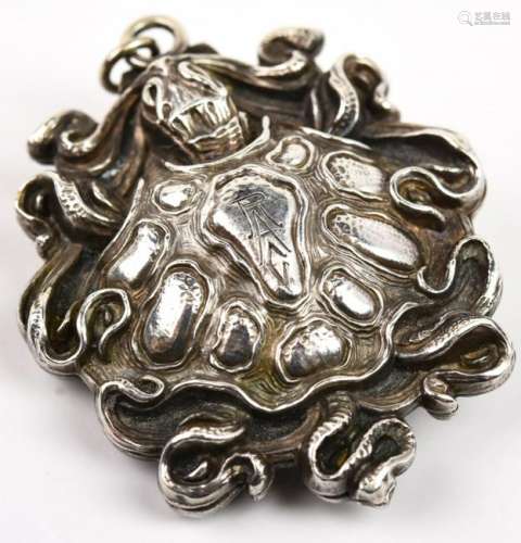 William Kerr Art Nouveau Sterling Turtle Locket